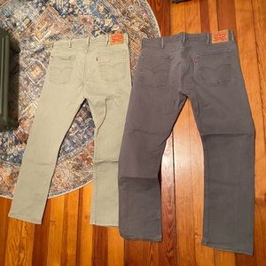 2 pairs of Levi Strauss 513s, 38x32